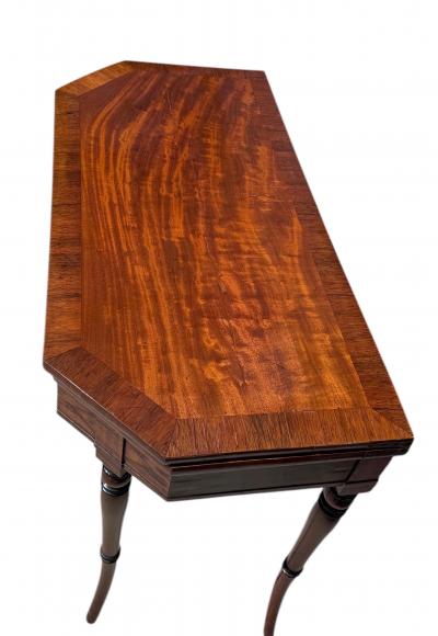 Regency Mahogany Games Table with Leather top