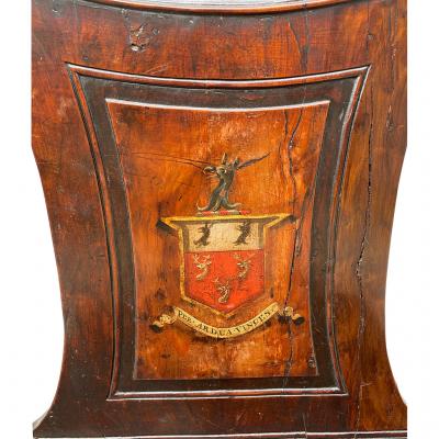 Regency Mahogany Hall Chair with Armorial Crest