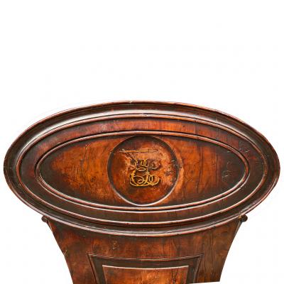 Regency Mahogany Hall Chair with Armorial Crest