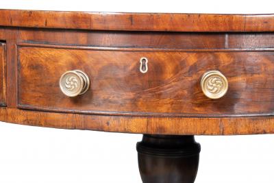 Regency Mahogany Library Drum Table