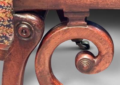 Regency Mahogany Metamorphic Library Armchair Steps
