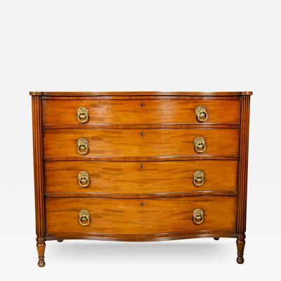 Regency Mahogany Serpentine Chest Of Drawers