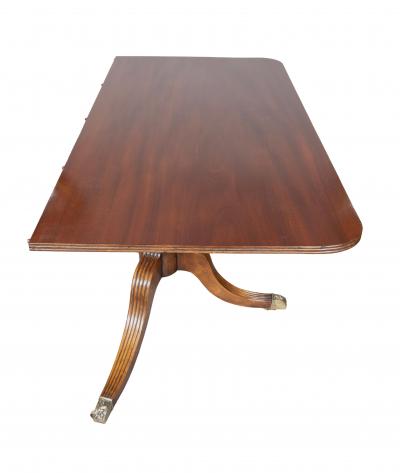 Regency Mahogany Three Pedestal Dining Table