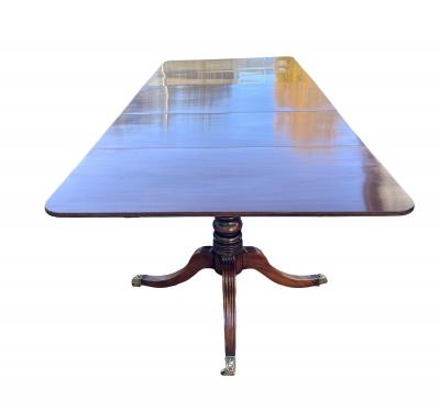 Regency Mahogany Three Pedestal Dining Table