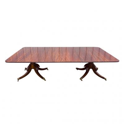 Regency Mahogany Two Pedestal Dining Table