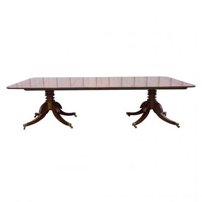 Regency Mahogany Two Pedestal Dining Table