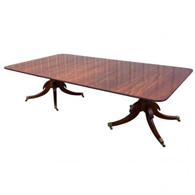 Regency Mahogany Two Pedestal Dining Table
