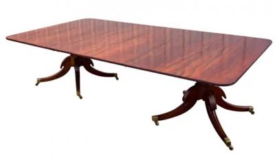 Regency Mahogany Two Pedestal Dining Table