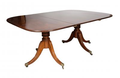 Regency Mahogany Two Pedestal Dining Table
