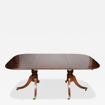 Regency Mahogany Two Pedestal Dining Table