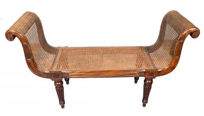 Regency Mahogany Window Bench