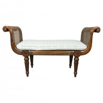 Regency Mahogany Window Bench