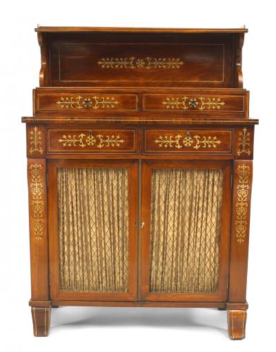 Regency Mahogany and Brass Inlaid Sideboard