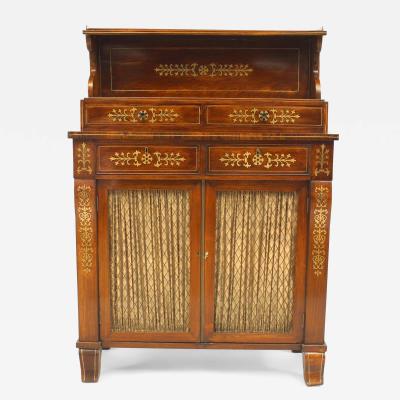 Regency Mahogany and Brass Inlaid Sideboard