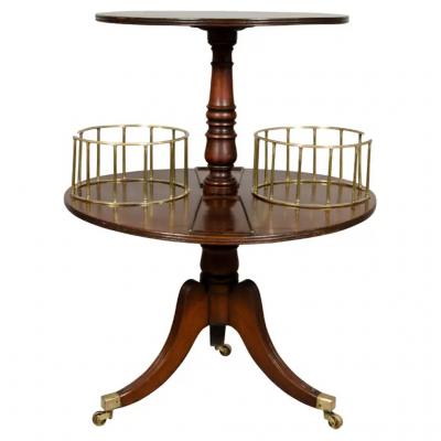 Regency Mahogany and Brass Plate Trolley