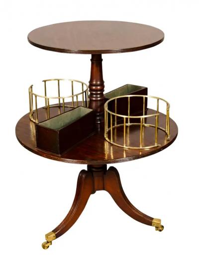 Regency Mahogany and Brass Plate Trolley