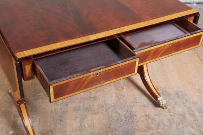 Regency Mahogany and Satinwood Sofa Table