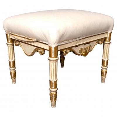 Regency Painted And Giltwood Bench