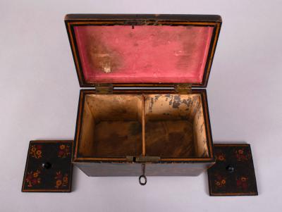 Regency Painted Tea Caddy c 1810 20