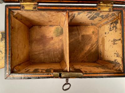 Regency Painted Tea Caddy c 1810 20