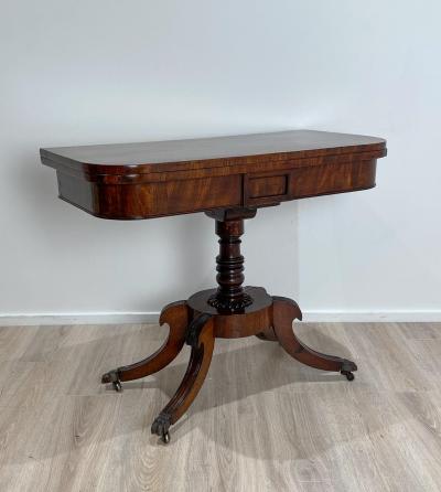 Regency Pedestal Game Table American Early 19th Century