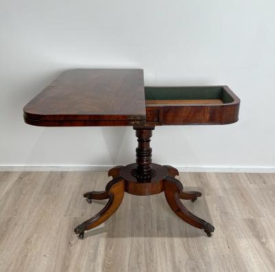 Regency Pedestal Game Table American Early 19th Century