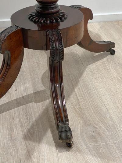 Regency Pedestal Game Table American Early 19th Century