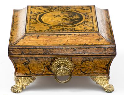 Regency Penwork Box with Chinoiserie Decoration Circa 1810