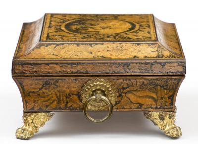 Regency Penwork Box with Chinoiserie Decoration Circa 1810
