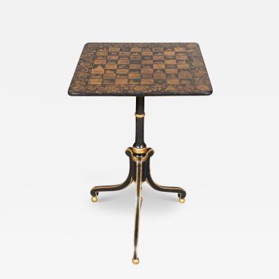 Regency Penwork Candlestand