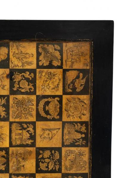 Regency Penwork Candlestand