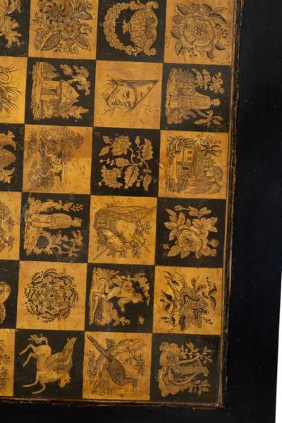 Regency Penwork Candlestand