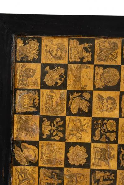 Regency Penwork Candlestand