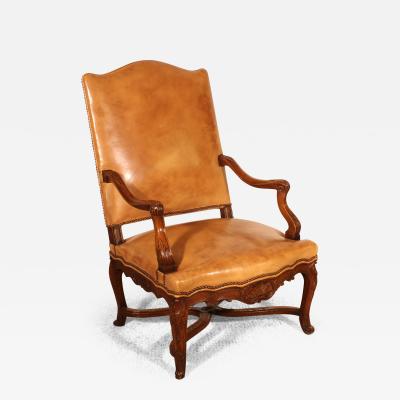 Regency Period Armchair In Walnut 18th Century