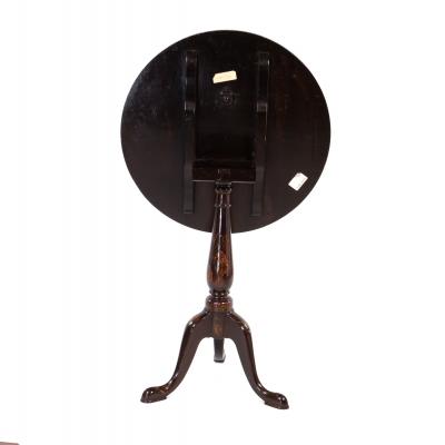 Regency Period Black Gold Chinoiserie Tilt Top Tripod Table Circa 1820