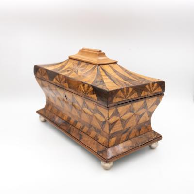 Regency Period English Box In Walnut With Tent Top