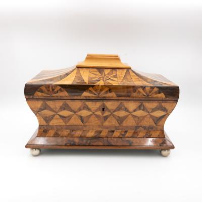 Regency Period English Box In Walnut With Tent Top