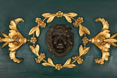 Regency Period Gilded Pier Mirror with Lion s Mask early 19th century