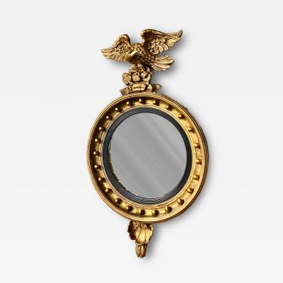 Regency Period Giltwood Convex Eagle Mirror c 1820 1825 England