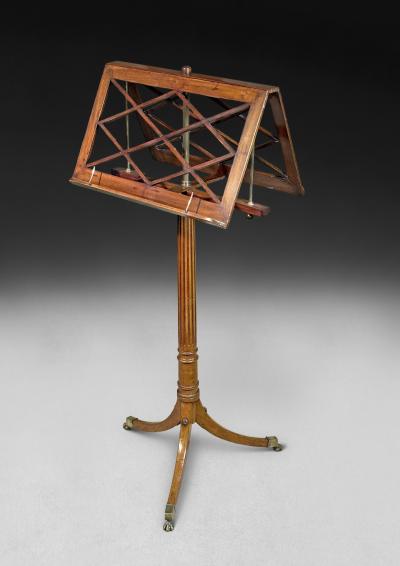 Regency Period Mahogany Brass Duet Musci Stand