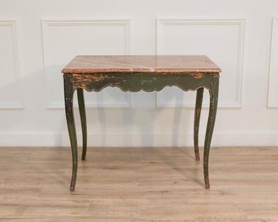 Regency Period Painted Game Table with Marble Top Early 19th Century