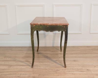 Regency Period Painted Game Table with Marble Top Early 19th Century
