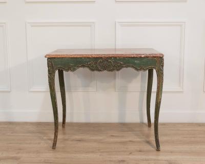 Regency Period Painted Game Table with Marble Top Early 19th Century