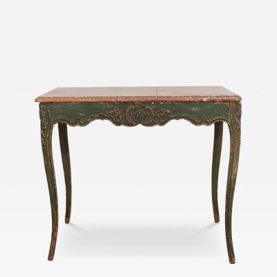 Regency Period Painted Game Table with Marble Top Early 19th Century