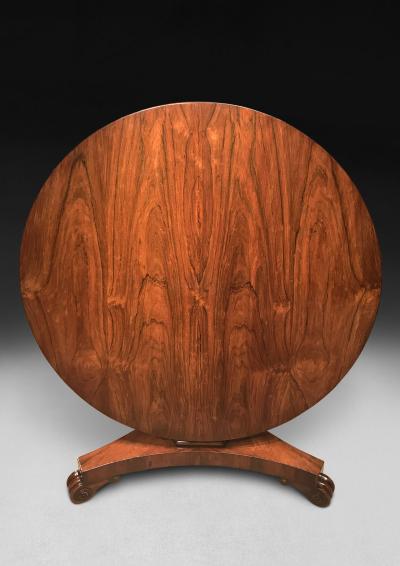 Regency Period Rosewood Circular Dining Table