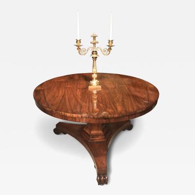 Regency Period Rosewood Circular Dining Table