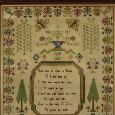 Regency Period Sampler 1824 by Eliza Brewster
