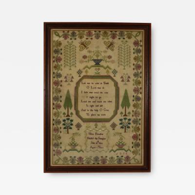 Regency Period Sampler 1824 by Eliza Brewster