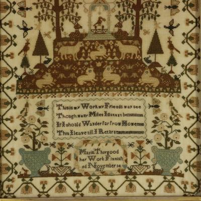 Regency Period Sampler 1827 by Maria Thurgood