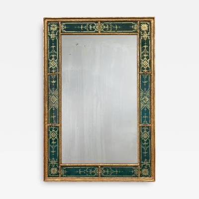 Regency Period Verre glomis Border Gilded Mirror